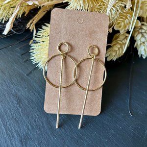 Geometric Big Hoop Earrings Golden plated, Light, Comfortable and Fashion!